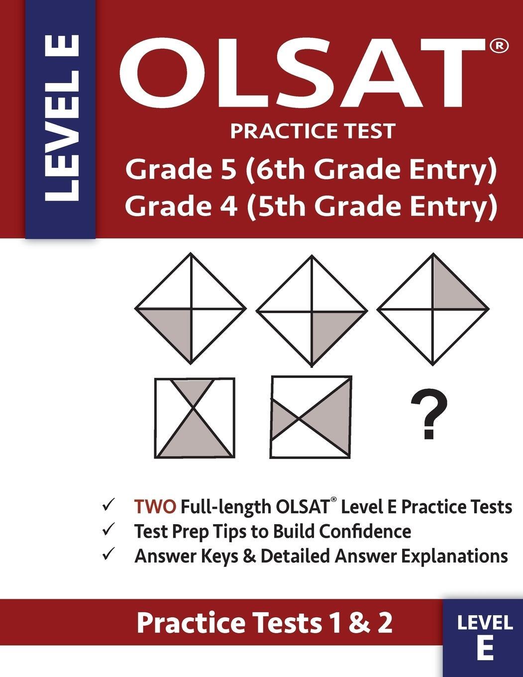 Origins Publications OLSAT Übungstest Klasse 5 (Eintritt in die 6. Klasse) & Klasse 4 (Eintritt in die 5. Klasse) - Level E