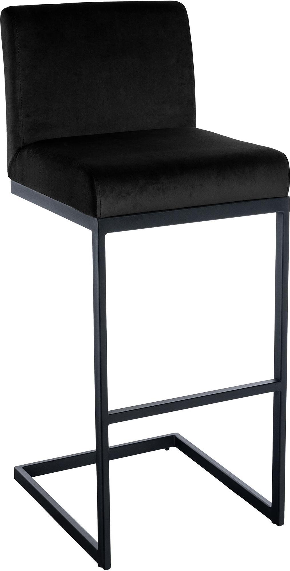 CLP Barhocker Hopewell Samt B - schwarz 325496