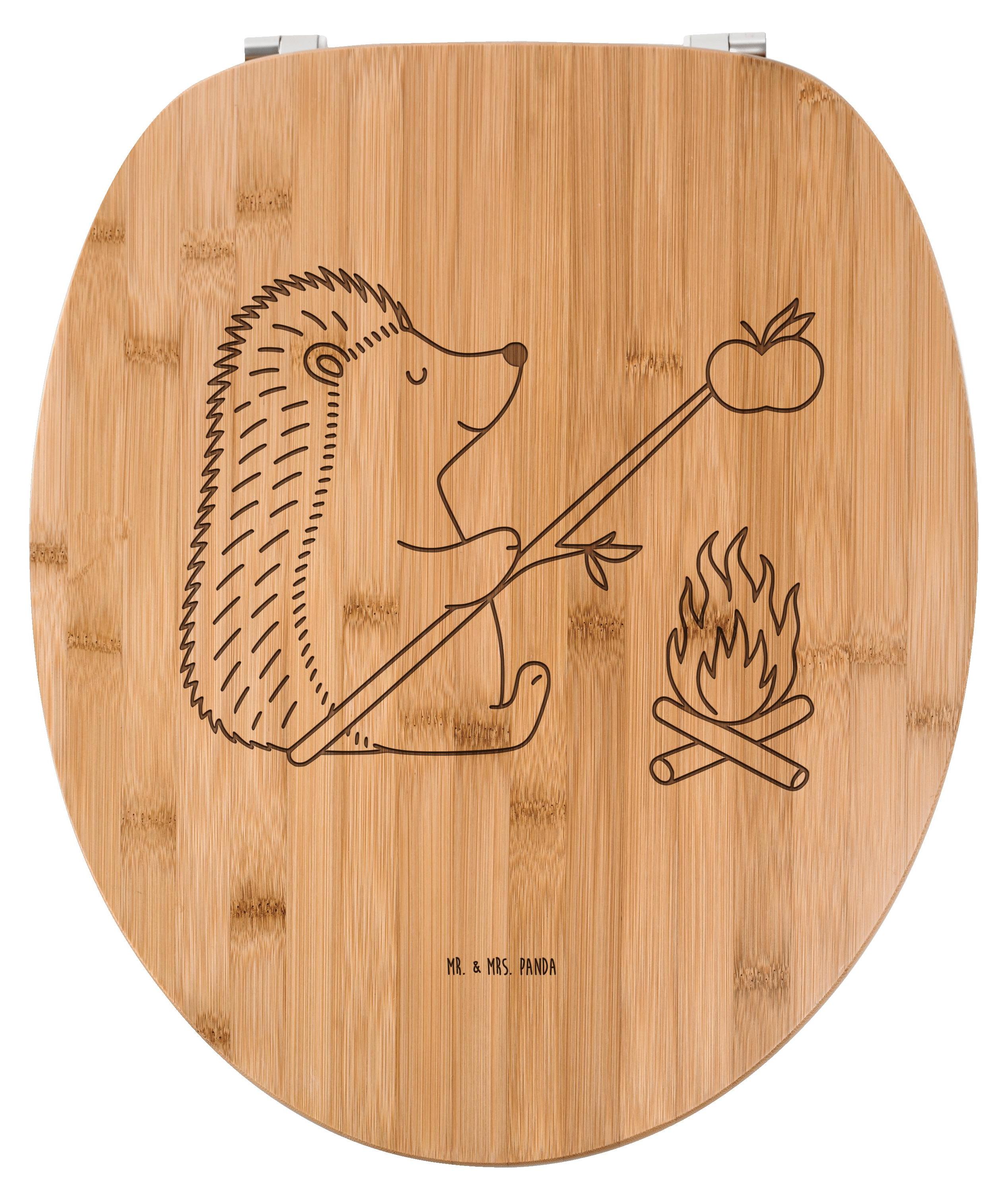 Mr. & Mrs. Panda WC-Brille Igel Grillen - Transparent - Geschenk, Arbeitslos, WC Sitz Aus Holz, Ziele, Gute Laune, Spruch, Deckel, Brille, Klobrille, toilettensitz PD-1918108-STANDARD