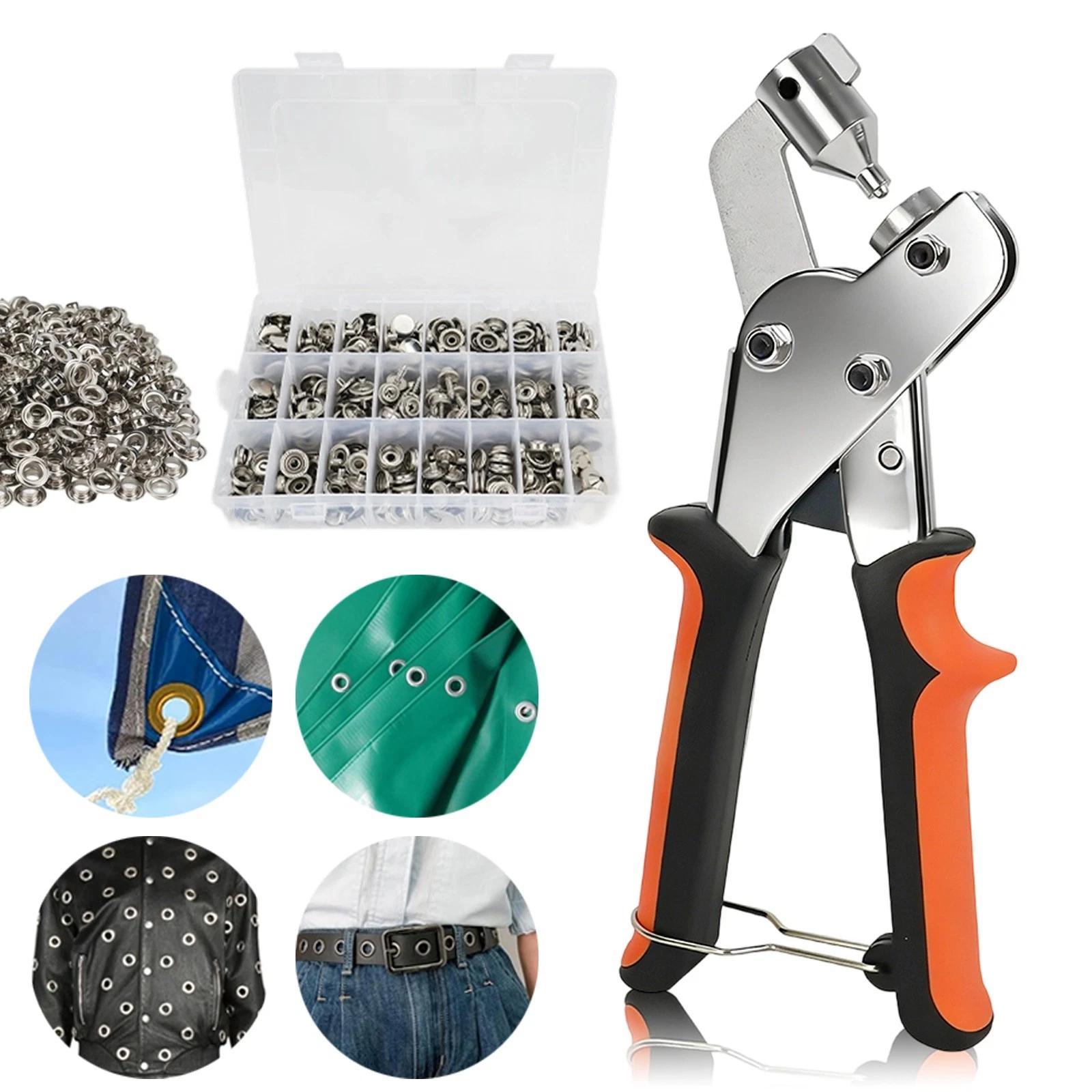 Unbranded Druckknopf Kit Druckknopf-Setter-Werkzeug 380 Edelstahl Drückknöpfen & Zangen