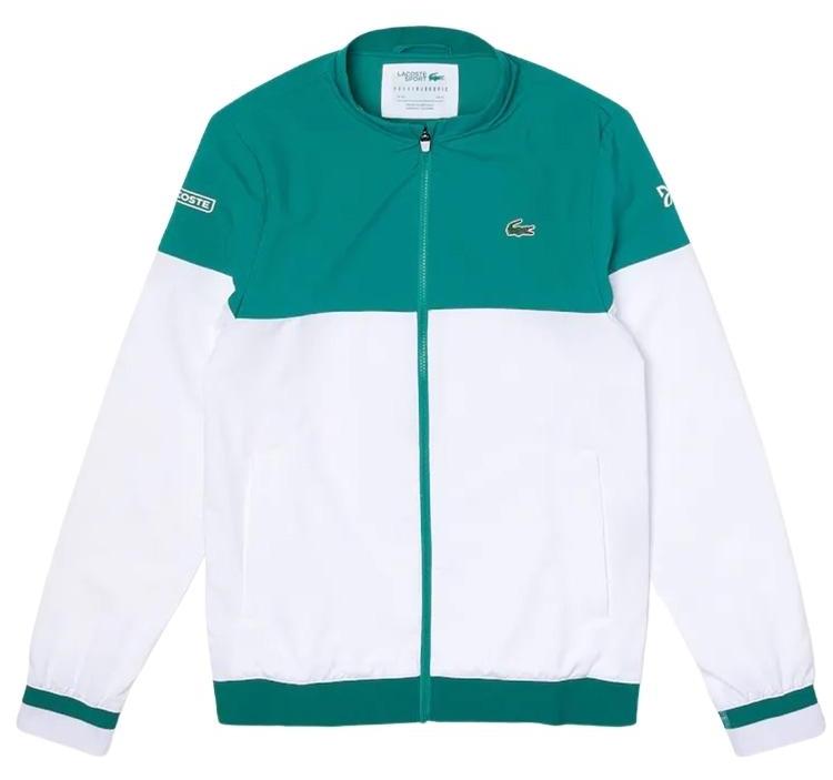 Lacoste Sport Novak Djokovic Herren Jacke Grün Weiß