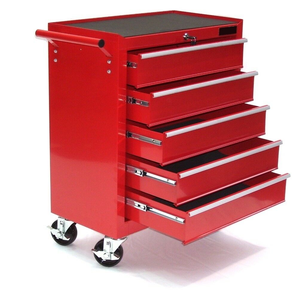 Werkstattwagen 5 Fächer Werkzeugwagen 06192 kugelgelagert Werkzeug Rollwagen