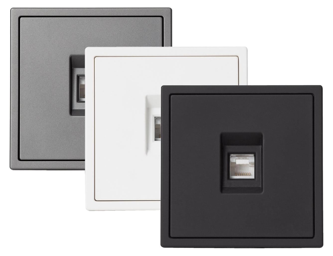 LEDKIA RJ45 Anschluss CAT 6 Internet Luxe 990 Weiß