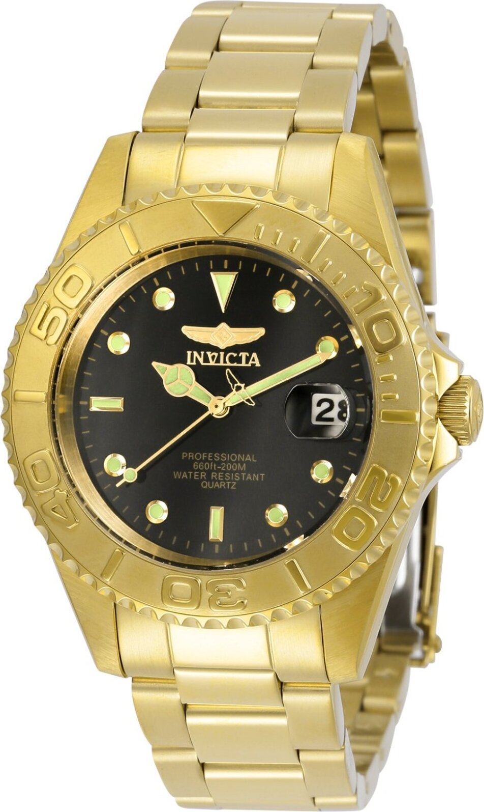 Invicta Pro Diver 29939 Pánske Hodinky - Quartz Hnací Mechanizmus - Nerezová Oceľ s Čiernym Ciferníkom - 37 mm