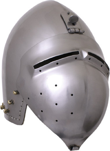 Ulfberth Deutsche Beckenhaube mit Visier, Schaukampf, 2 mm Stahl : S Größe: S ULF-HM-04-S