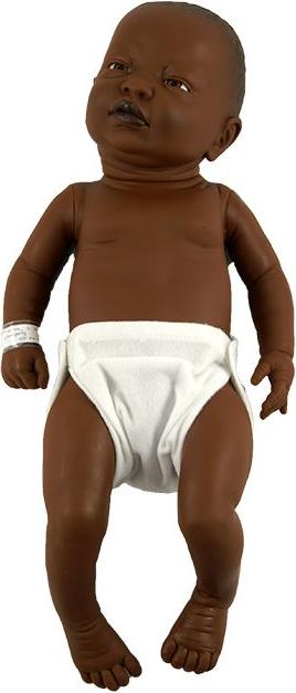 Merkloos Babypuppe afrikanisches Mädchen 52 cm Vinylpuppe mit Windel Spielzeug 36,00