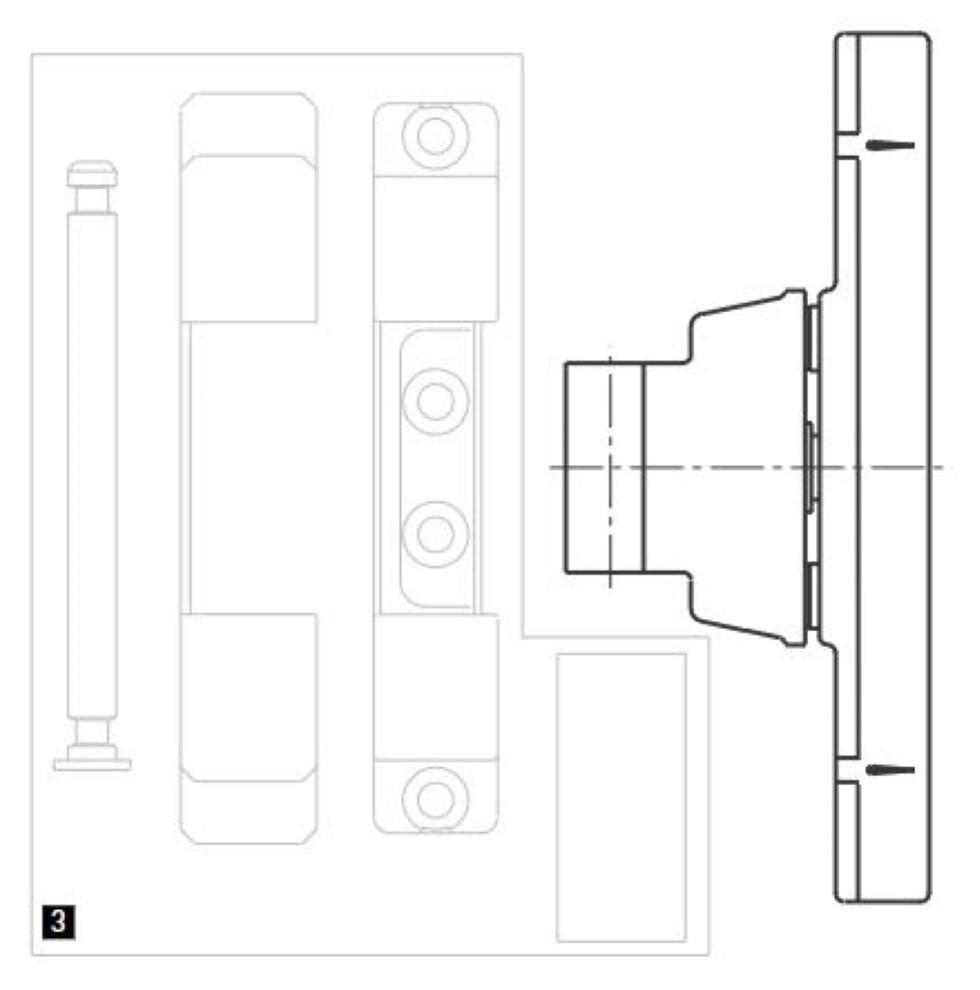 Siegenia-Aubi AUBI Mittelband BM383-50V01 Überschlagbreite 20mm Nutachse 9mm
