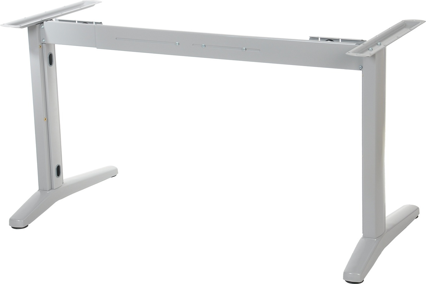 STEMA Metallgestell (STL) für Schreibtisch oder Tisch, längenverstellbar, verstellbare Beine, Höhe 72,5 cm, Grau