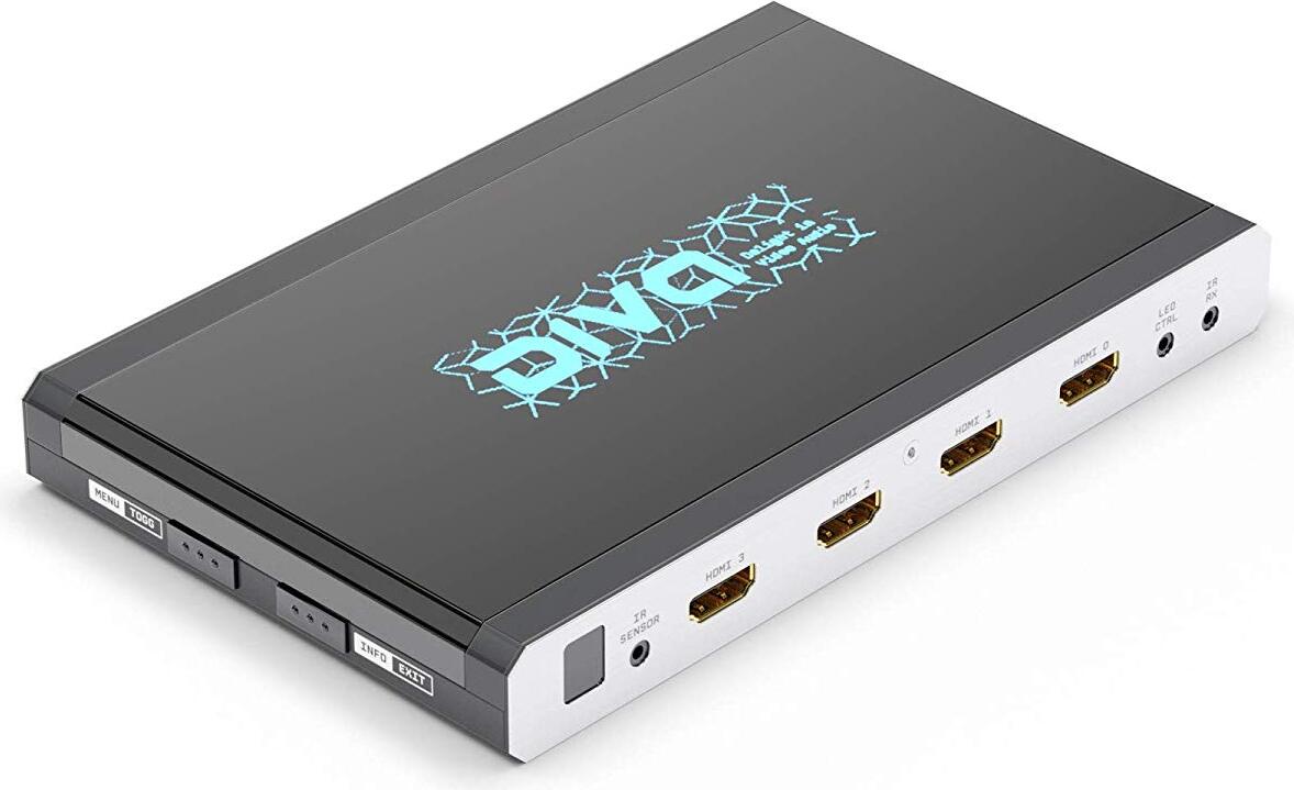 HDFury Diva HDF0140 - 4K HDMI Matrix-Umschalter und Extender 4x3 4K HDR Signale mit 18Gbps/600MHz durchzuschleifen und hochzuskalieren