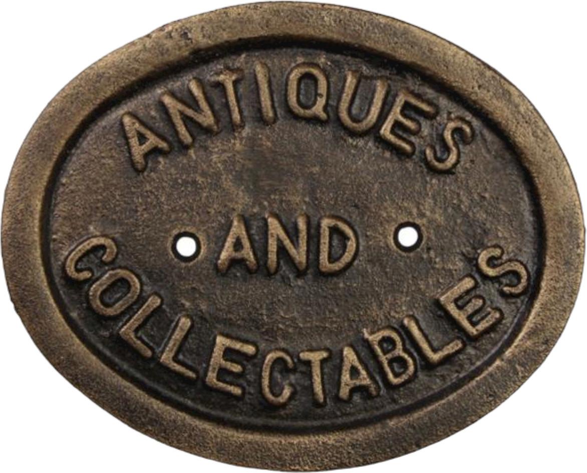 vianmo Schild Gusseisen Antiquitäten & Sammlerstücke