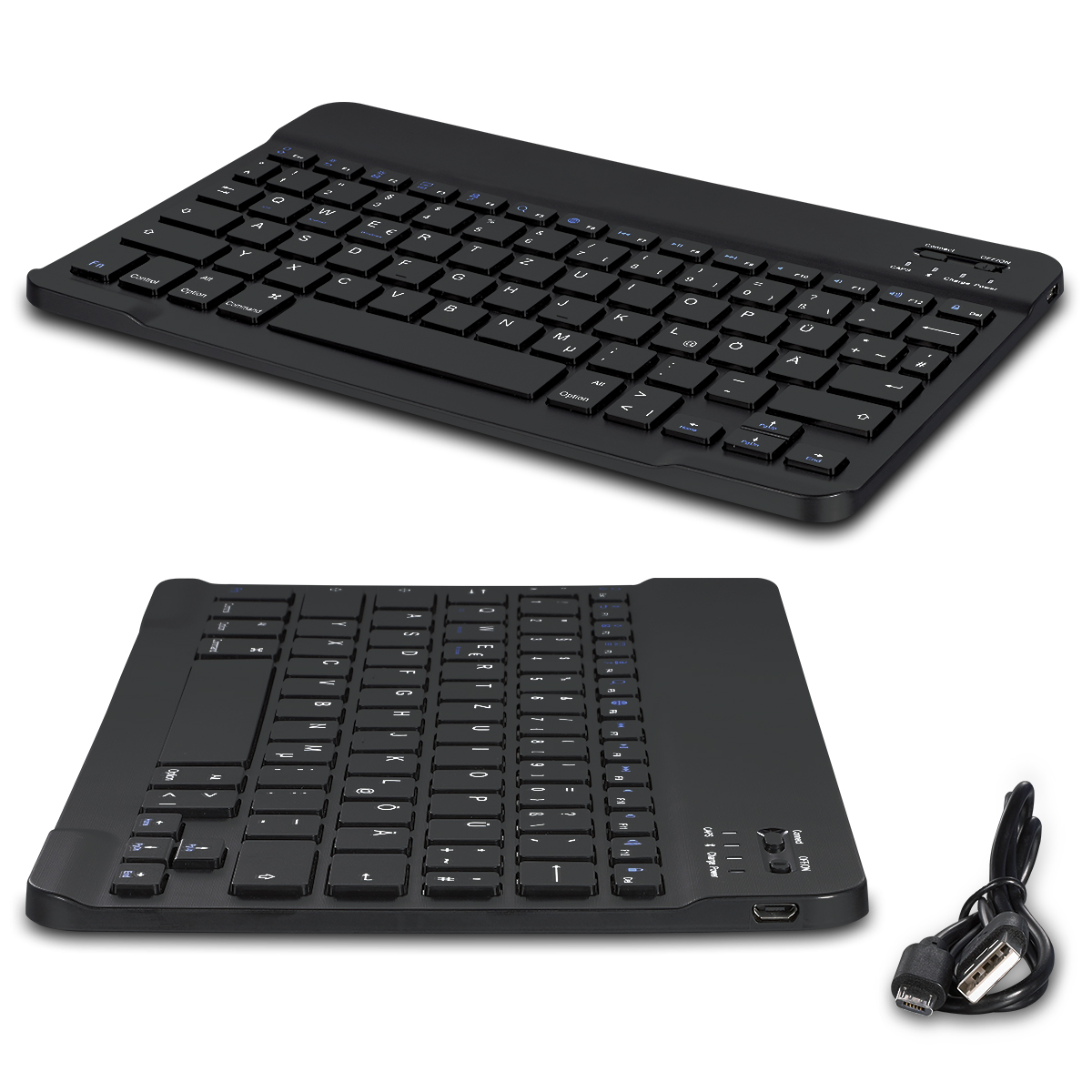 UC-Express Hülle Tasche Keyboard Case für Wortmann Terra Pad 1005 Tastatur Bluetooth QWERTZ Tastatur Standfunktion Cover 