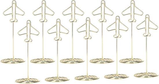 OEM Metallischer Bildhalter für Flugtickets - Gold - 10er Pack - Büroflugzeug Design 2026