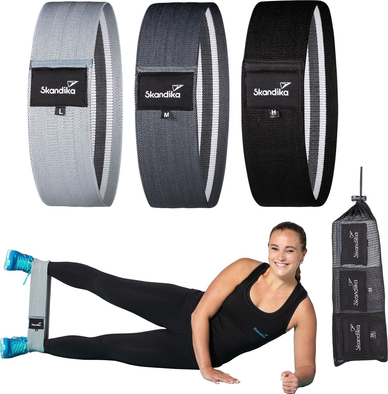 Skandika Fitnessbänder aus Stoff 3-er-Set