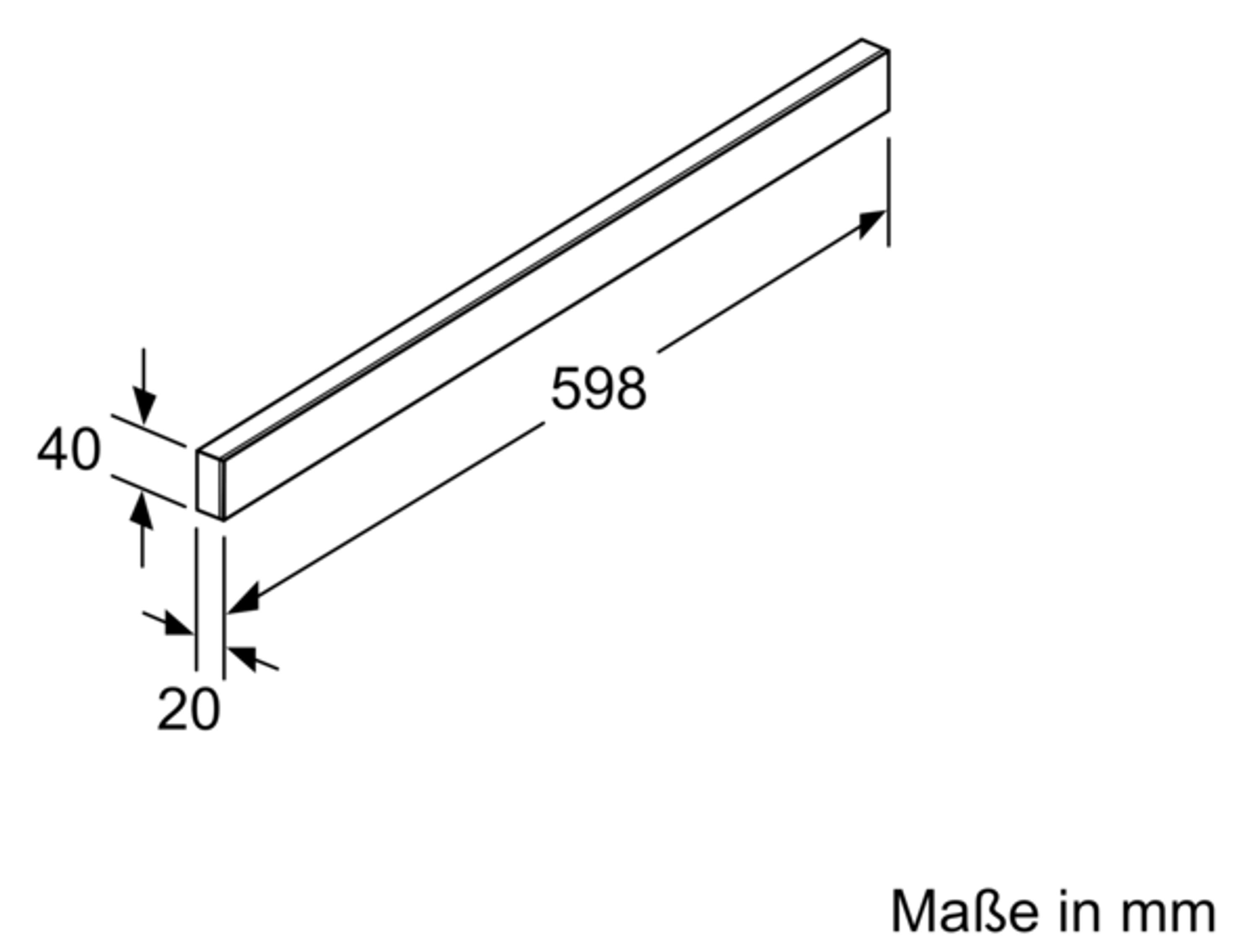Siemens LZ46561, Lenker, Schwarz, Siemens, 598 mm, 20 mm, 40 mm