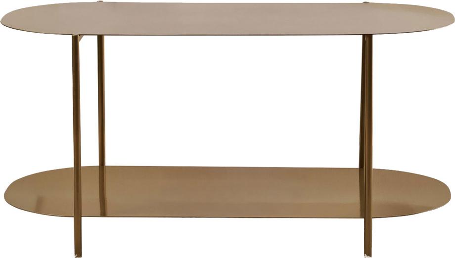 Drawer - Ovale Metall-Couchtisch 100x51 cm - Messing 1760111
