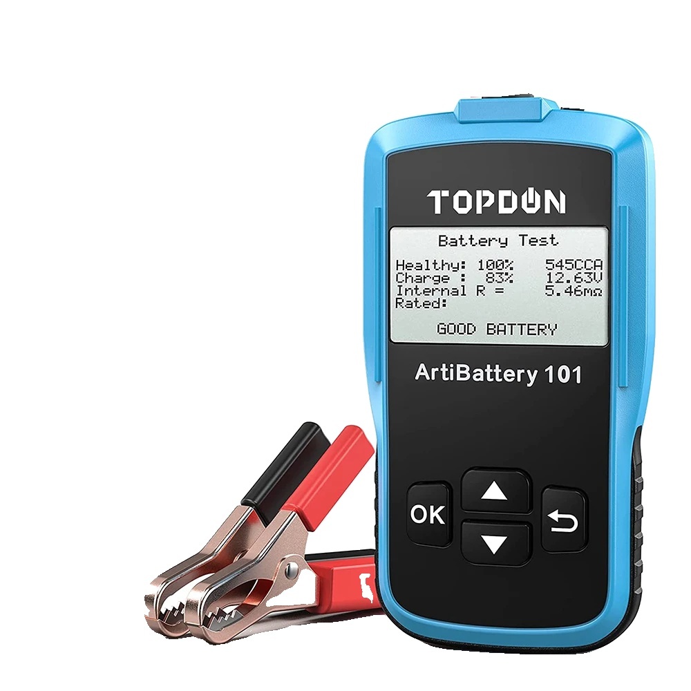Tester autobatérie, prenosný dizajn, analýza nabíjacieho obvodu, AB101