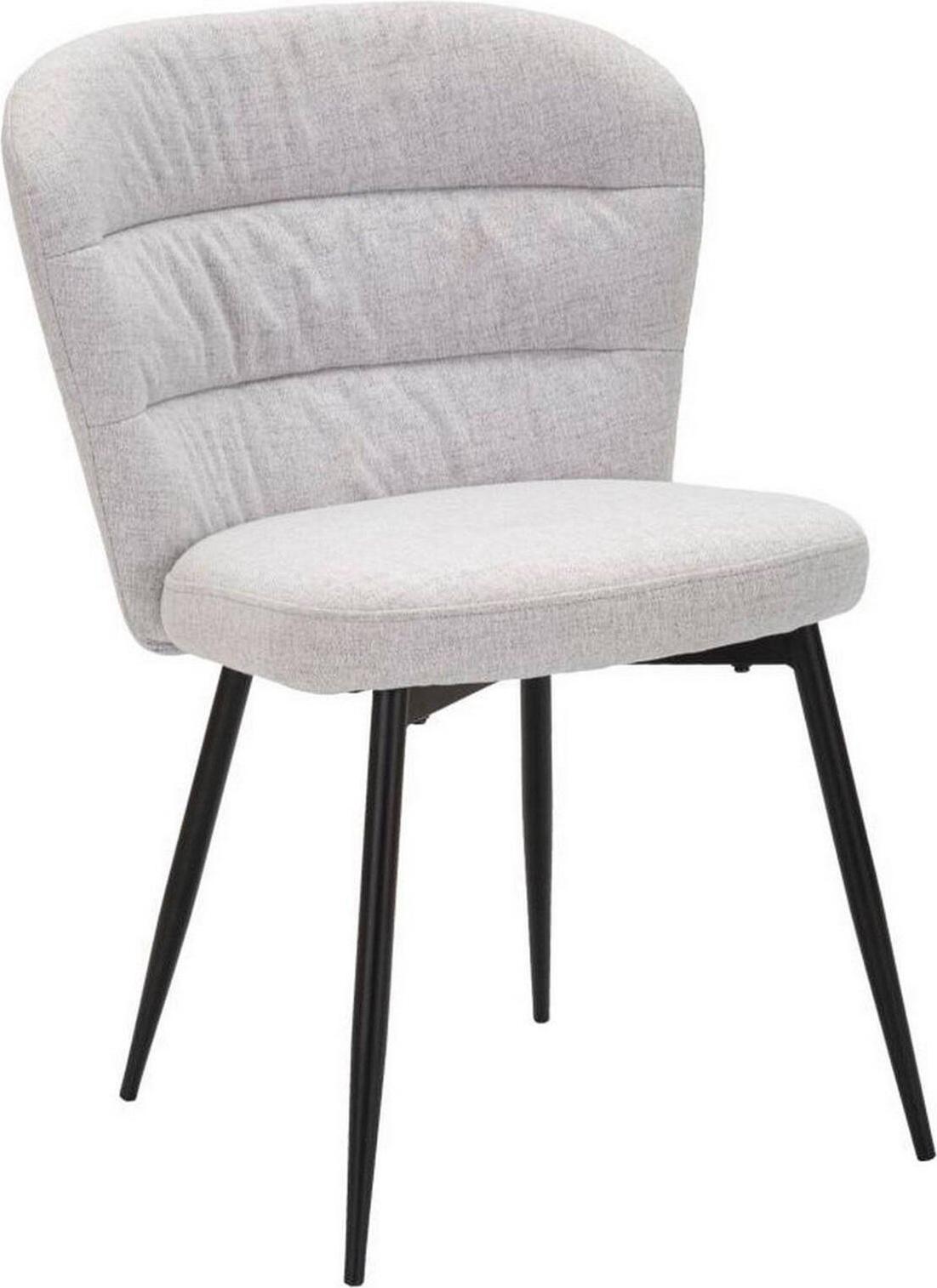 Dmora Stuhl Set Bitritto Schwarz 2 Polster, Belastung 150 kg