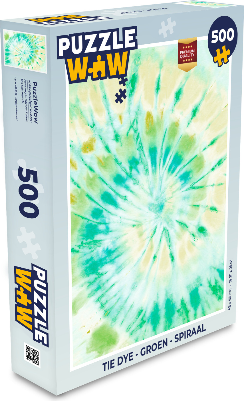 MuchoWow® Puzzle 500 Teile Krawattenfärbung - Grün - Spirale - Denken - Spiel - Toy 137|339249190