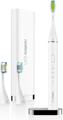 Niceboy ION Sonic Pro UV, Dospelý, Sonická zubná kefka, 85000 pohybov za minútu, Biela, 2 min, 30 sec, Biela