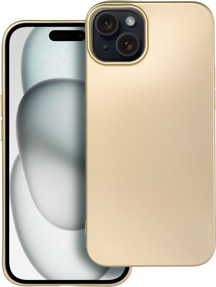 Puzdro na mobilný telefón METALLIC vhodné pre IPHONE 15 Plus Gold