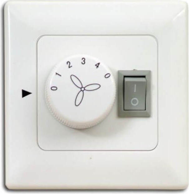 Nástenný vypínač / krokový vypínač pre stropný ventilátor so svetlom - zapustený