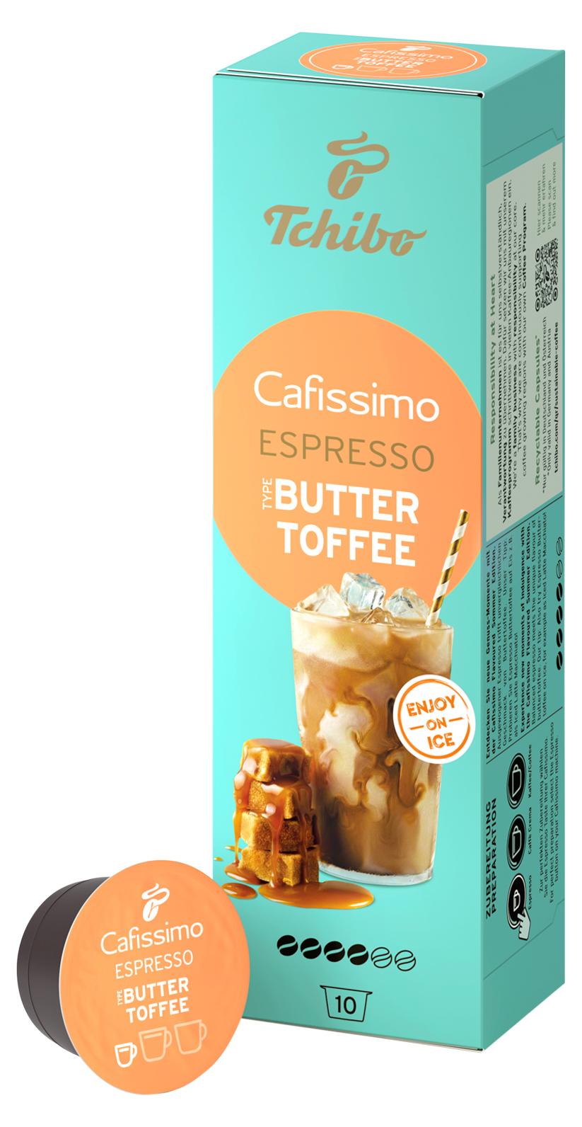 Tchibo Cafissimo Kaffeekapseln, Espresso Buttertoffee, 10