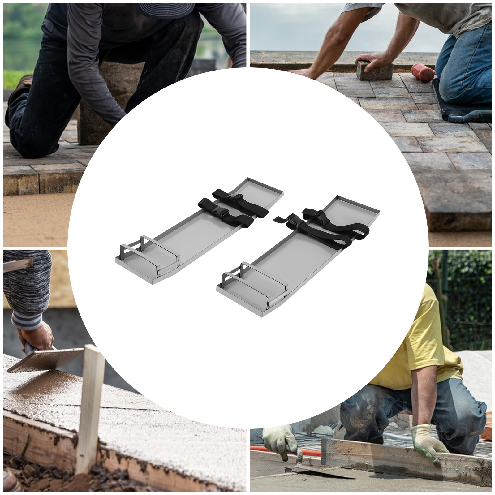 GreatDEshop2021 Beton Kniebretter Slider Kniebretter, Kneeler Board Edelstahl Kneeboards, Beton Board Slider Werkzeuge JZONQZ7GUSYB8-WL