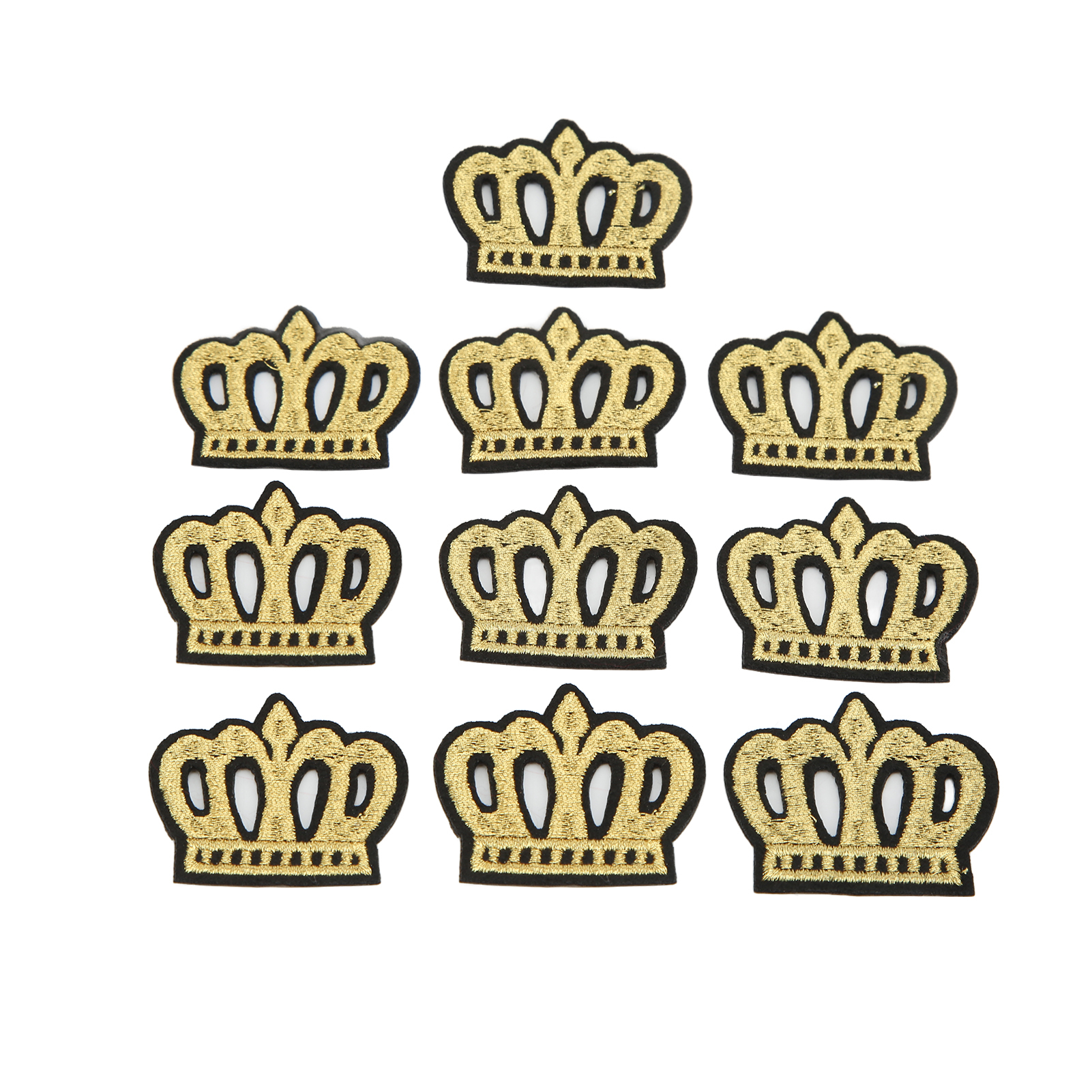 Cocosity Krone gestickter Aufnäher,Krone bügeln Aufnäher,gestickter Aufnäher,DIY Krone Aufnäher,DIY große Krone gestickter Aufnäher,goldene Krone Cartoon Stickerei Aufnäher