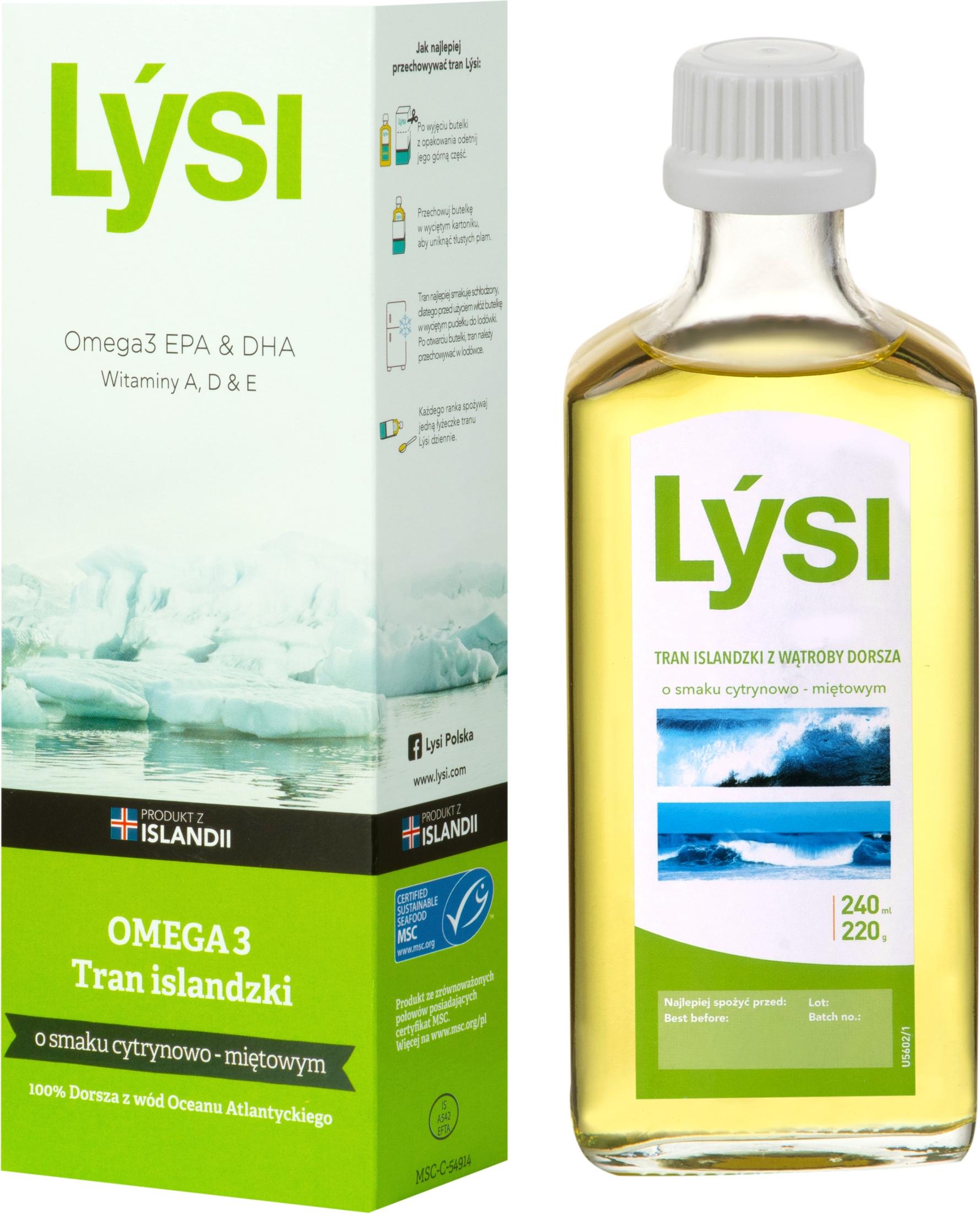 LYSI Isländischer Lebertran Zitronen-Minz-Geschmack OMEGA ACIDS 240 ml not apply