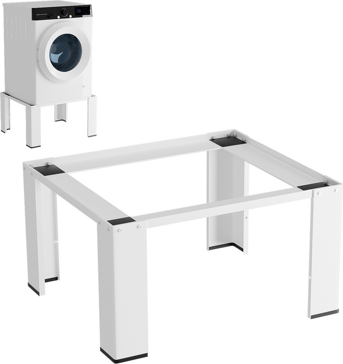 Jopassy Waschmaschinen Untergestell aus Stahl bis 100kg Waschmaschinen Unterschrank Waschmaschinen Sockel für Trockner/Kühlschrank RL-HG10102-1-OTa