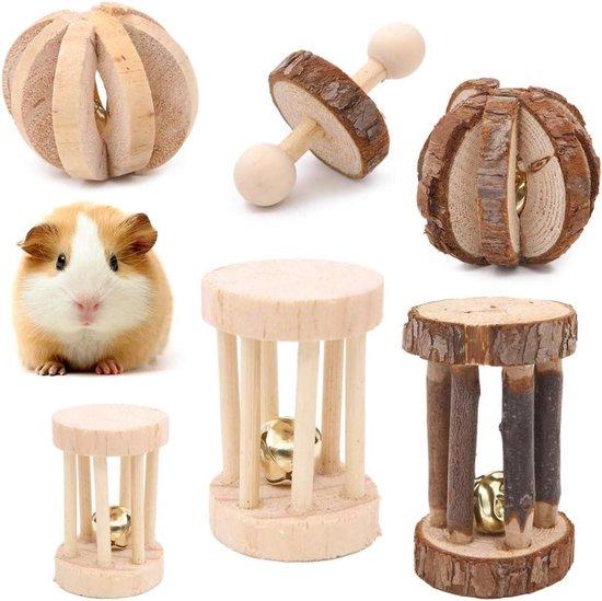 OEM Holzkaugummis und Spielzeug für Kleintiere, 6 Stück, für Hamster, Kaninchen 2026