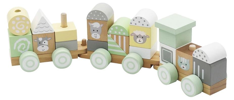 Holzeisenbahn mit Blöcken Baby Mix Baby Mix