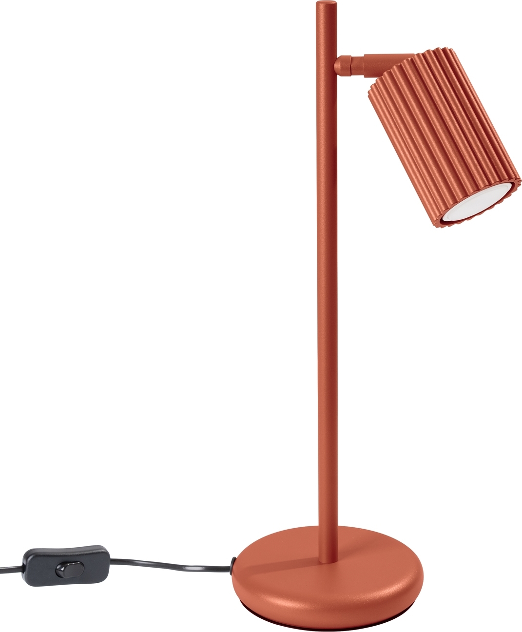 Tischlampe KARBON roter Ocker 1xGU10 10W Aluminium 43x19.5x14.5cm Sollux Lighting