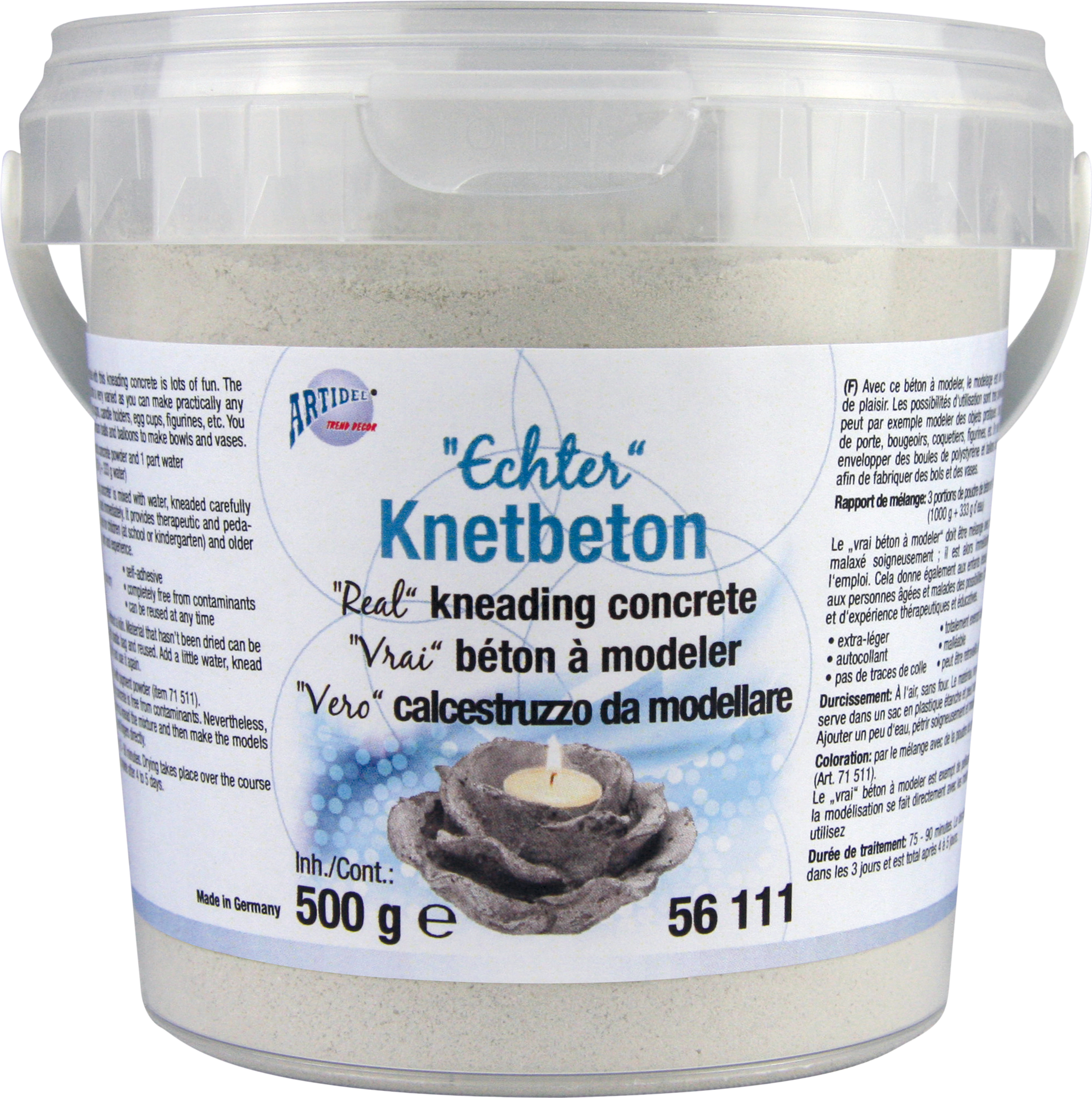 CREARTEC - Echter Knetbeton Schadstofffrei - Inhalt 500g - 56111