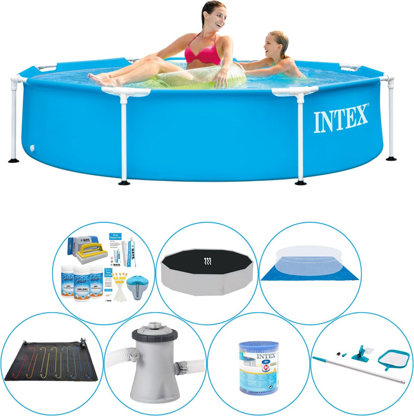 Intex Kovový rám 244x51 cm okrúhly - komfortný balík pre bazén