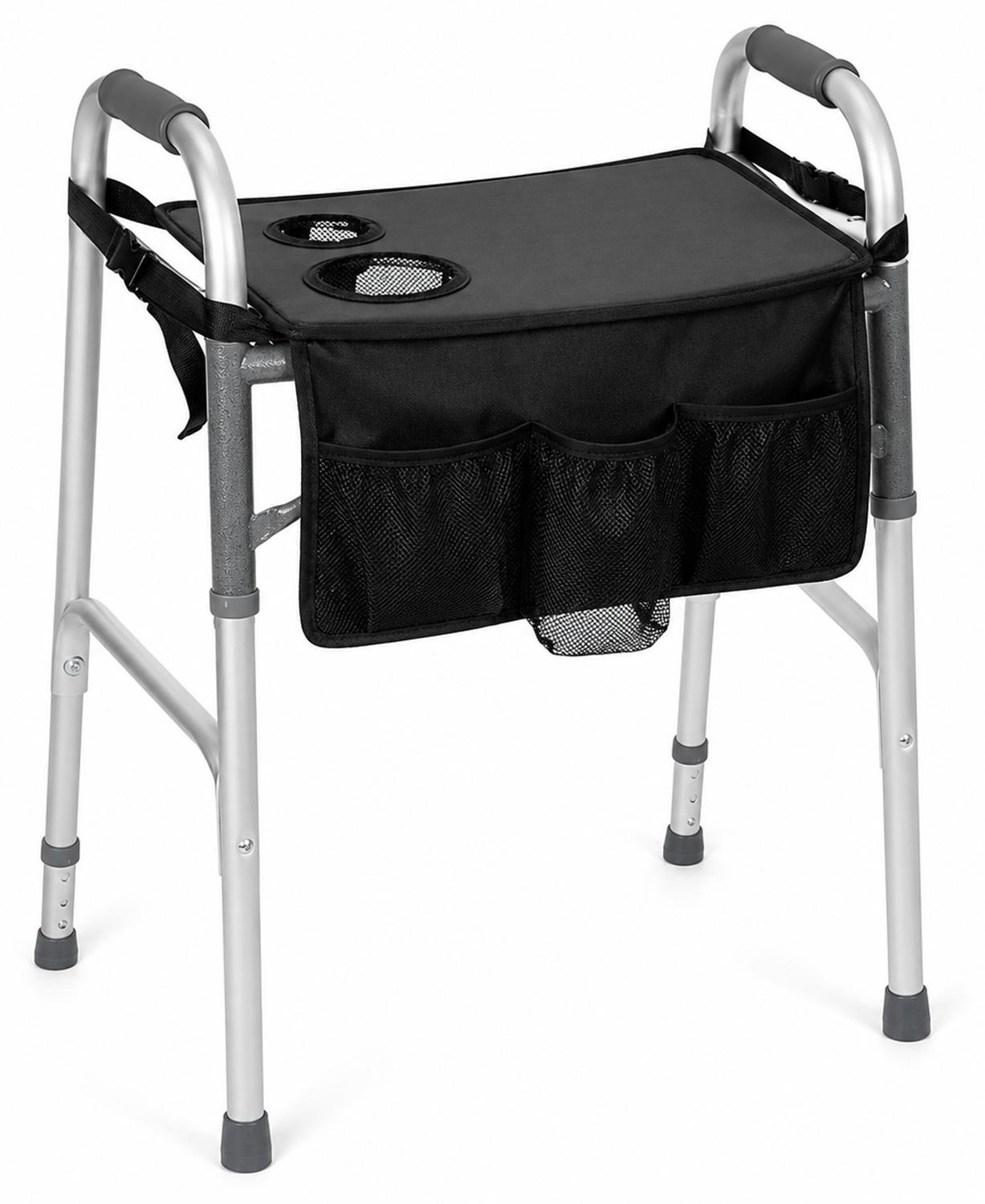 MEIYOU Tablett für Rollator Senioren, abnehmbar mit Getränkehalter, rutschfest & stabil, Gehhilfe Zubehör für Alltagshilfe im Haushalt KAUF-VIST-HB3439-015