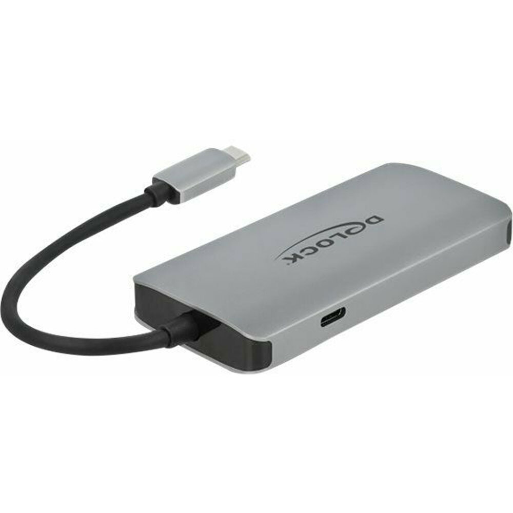 Delock 63252 DELOCK HUB USB 3.2Gen1 4Port 3xTyp-A 1xTyp-C Bu Giga LAN PD