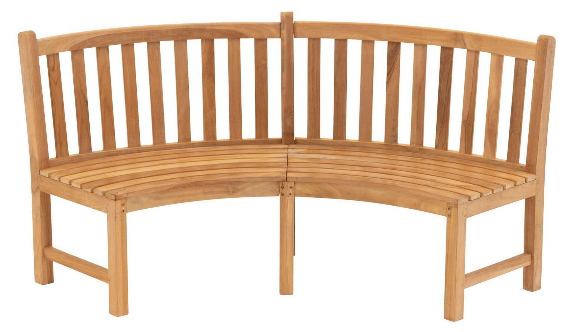 Bank Round Teak Natur 200 x 53 x 92 cm