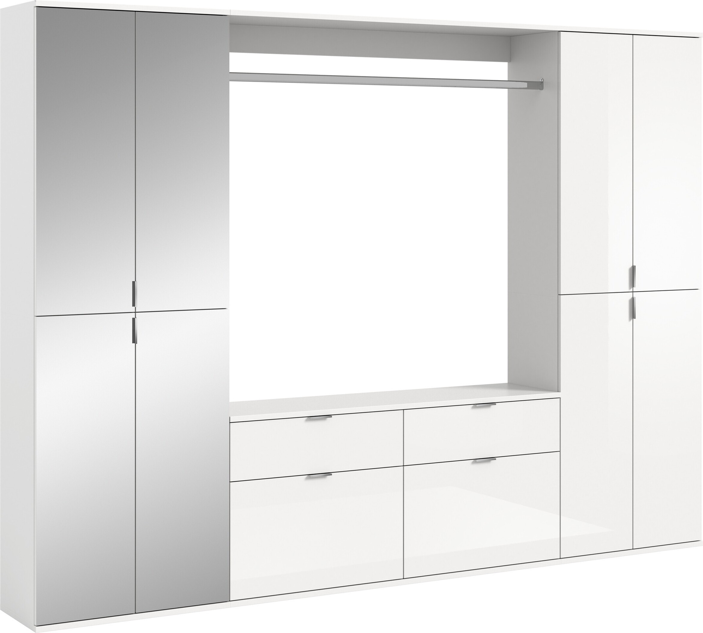 möbelando Garderobe Flurgarderobe Komplettset Dielengarderobe Flurmöbel "Paterson I" 720096