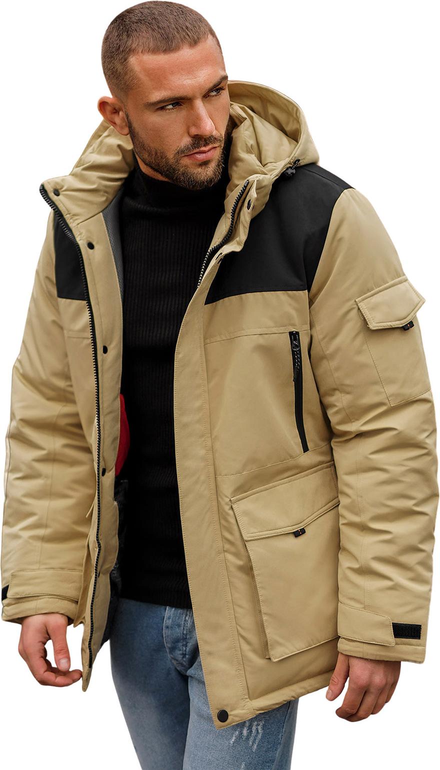 Herren Winterjacke Beige OZONEE JS/22M322/62Z Xxl/56