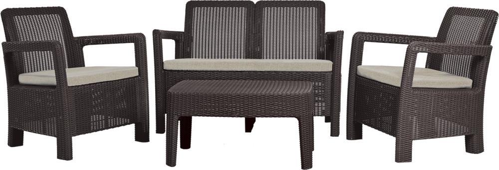 Gartengarnitur KETER TARIFA Lounge Garnitur - Braun