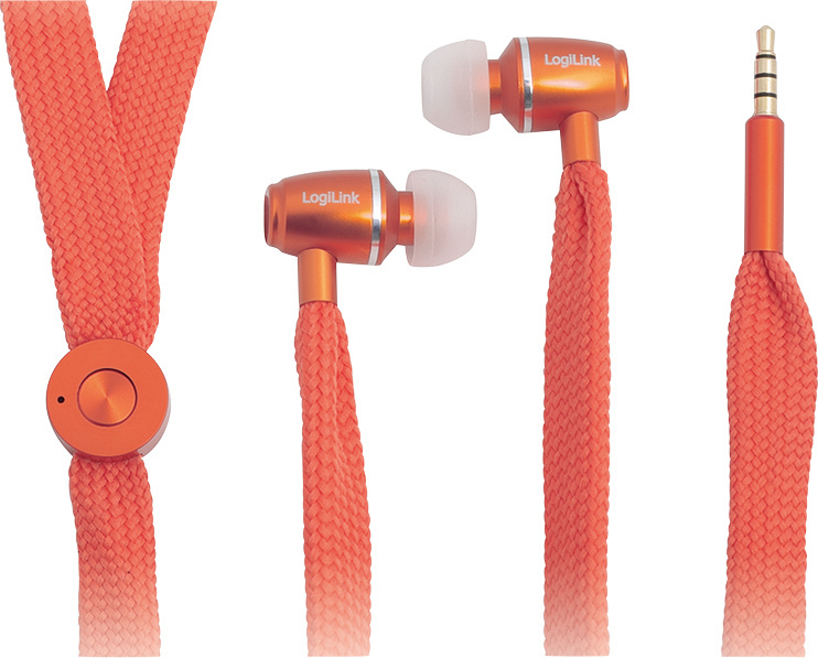 LogiLink String In-Ear Kopfhörer Orange (HS0027)