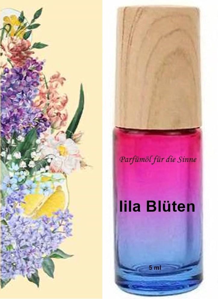 GKA Parfüm Roll-On gefüllt mit reinem Parfümöl lila Blüten Parfüm Roller RollOn Duftroller Parfümroller