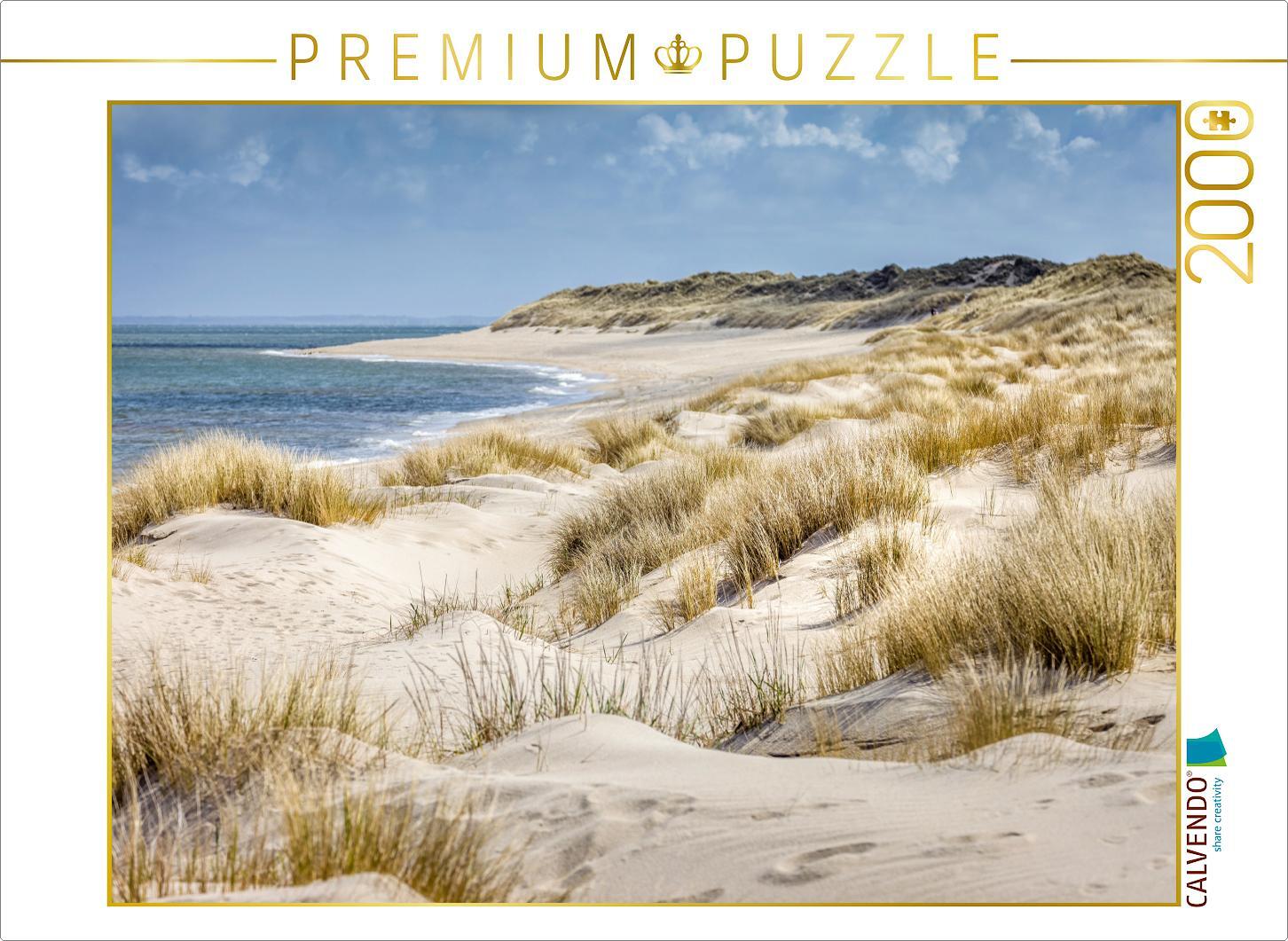 CALVENDO Puzzle Dünenlandschaft im Naturschutzgebiet Ellenbogen auf Sylt 2000 Teile Puzzle quer | 2000 Teile Lege-Größe 90x67cm Foto-Puzzle für glückliche Stunden