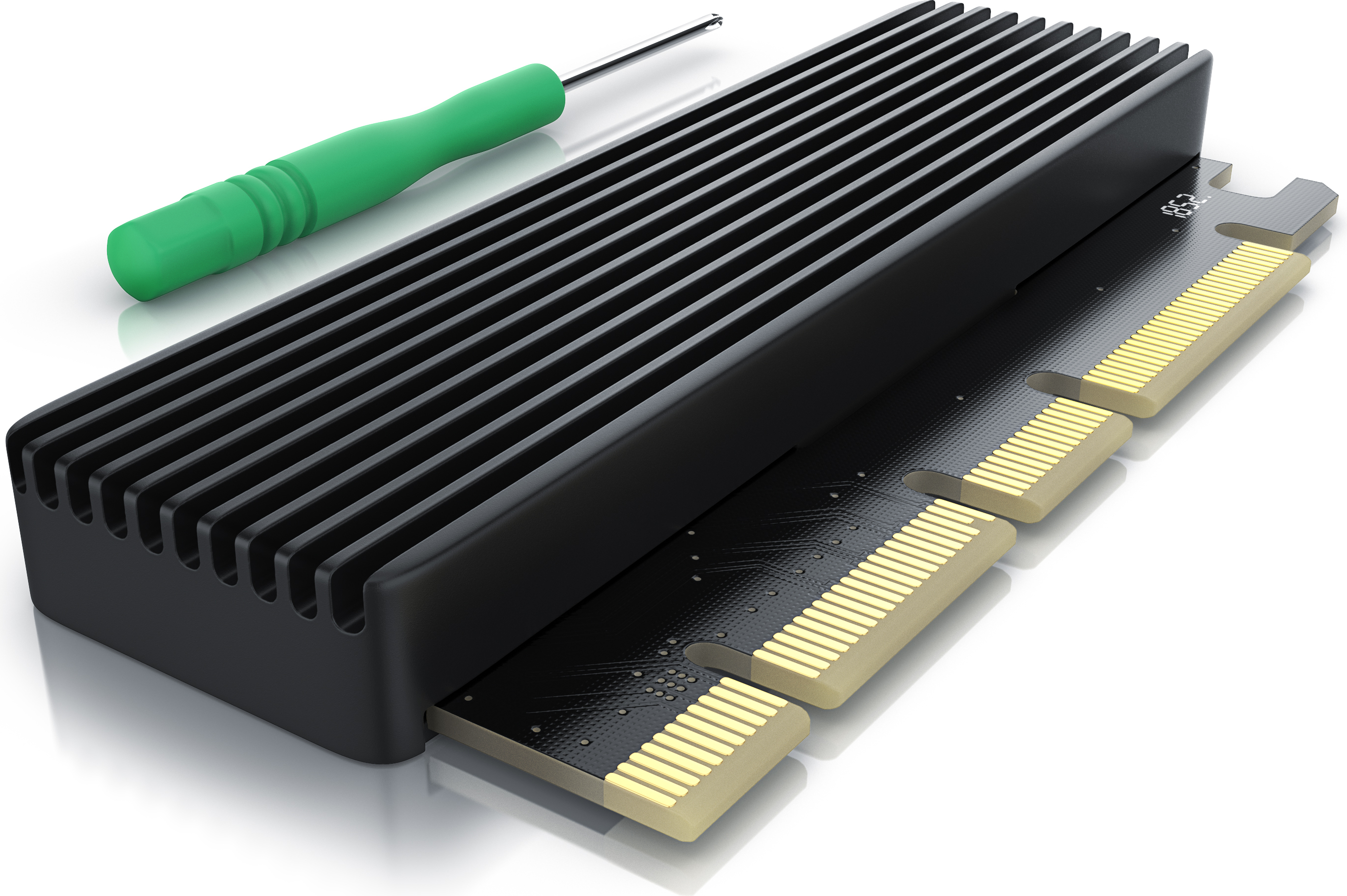Rozširujúca karta CSL PCIe pre SSD disky M.2 Key-M, nízkoprofilový formát, karta adaptéra, až 3938 MB, štandard NVMe namiesto AHCI, PCIexpress namiesto SATA, PCIe x4 alebo x16