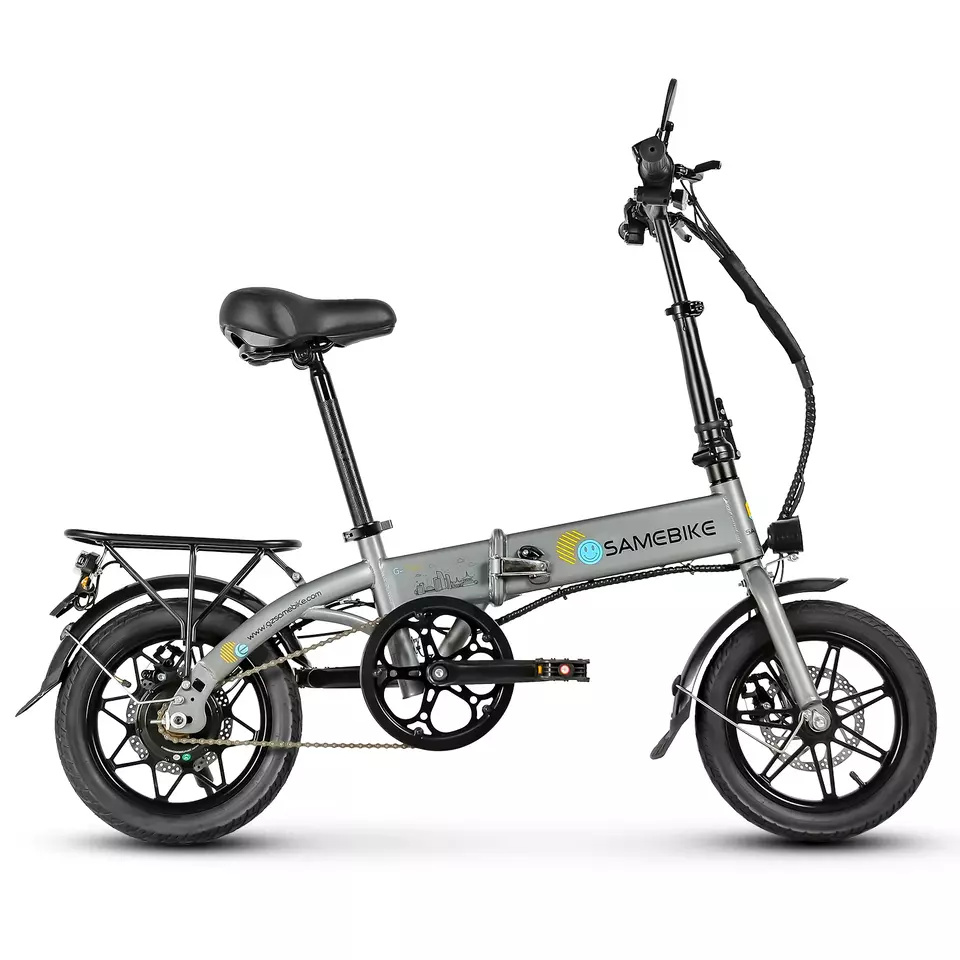 SmartAI 14Zoll LCD E-Bikes Elektro-Fahrrad, Elektrofahrrad, E-Bike Klapprad E-Bike 36V Pedelec City EBike,klapprad Aluminiumlegierung E-Bike Klappräder Grau