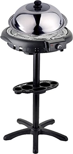 Okrúhly gril s vekom Swiloga | Elektrický gril so stojanom | BBQ gril A-grade