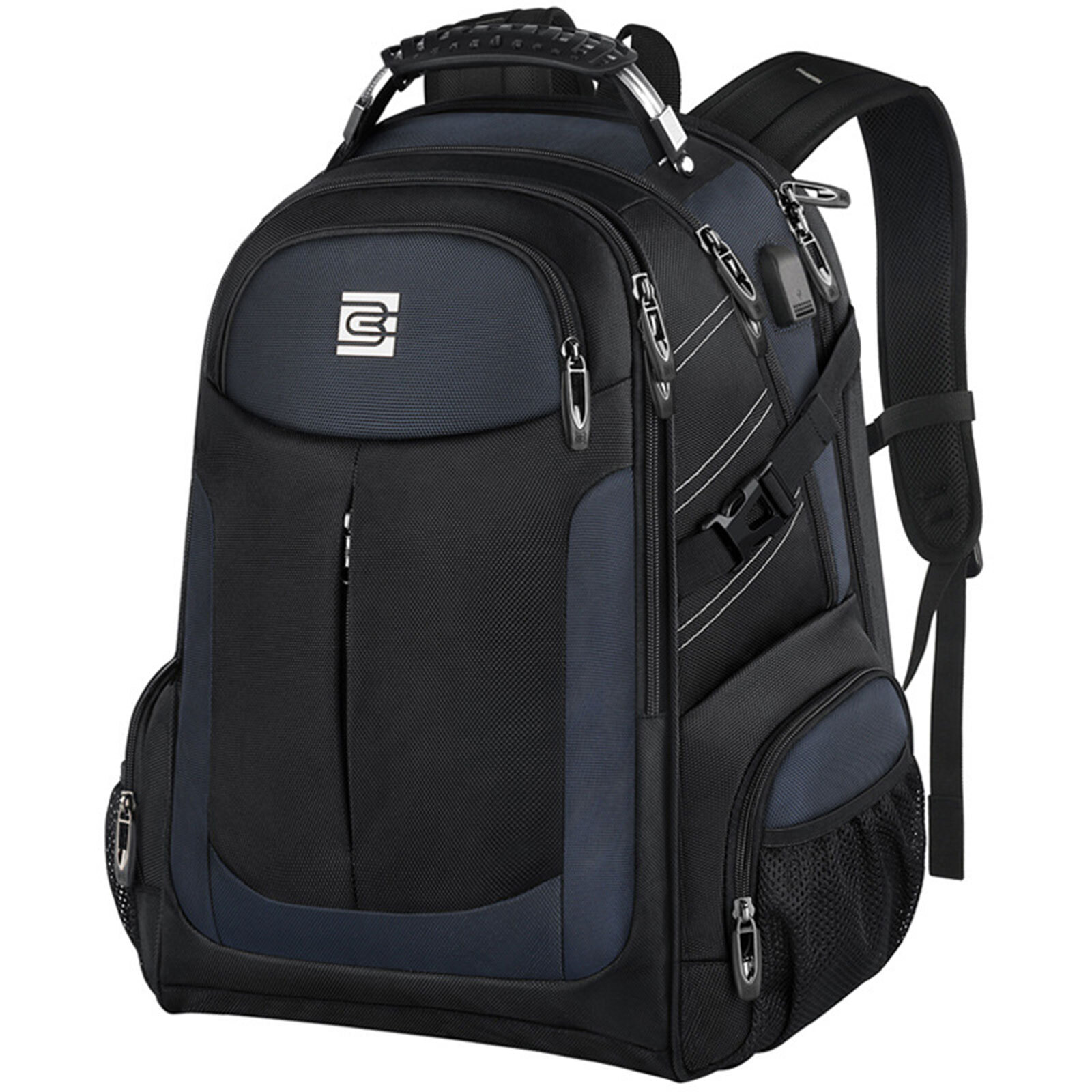 STILVORA Laptoprucksack, Herren Rucksack – großer Reise-Rucksack, Gaming Laptop, Outdoor, Studenten, Business, robust, bequem, große Kapazität, Blau 20 Zoll