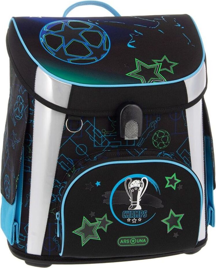 Fußball kompakte magnetische Schultasche 41x33x25cm, Ars Una, Champs