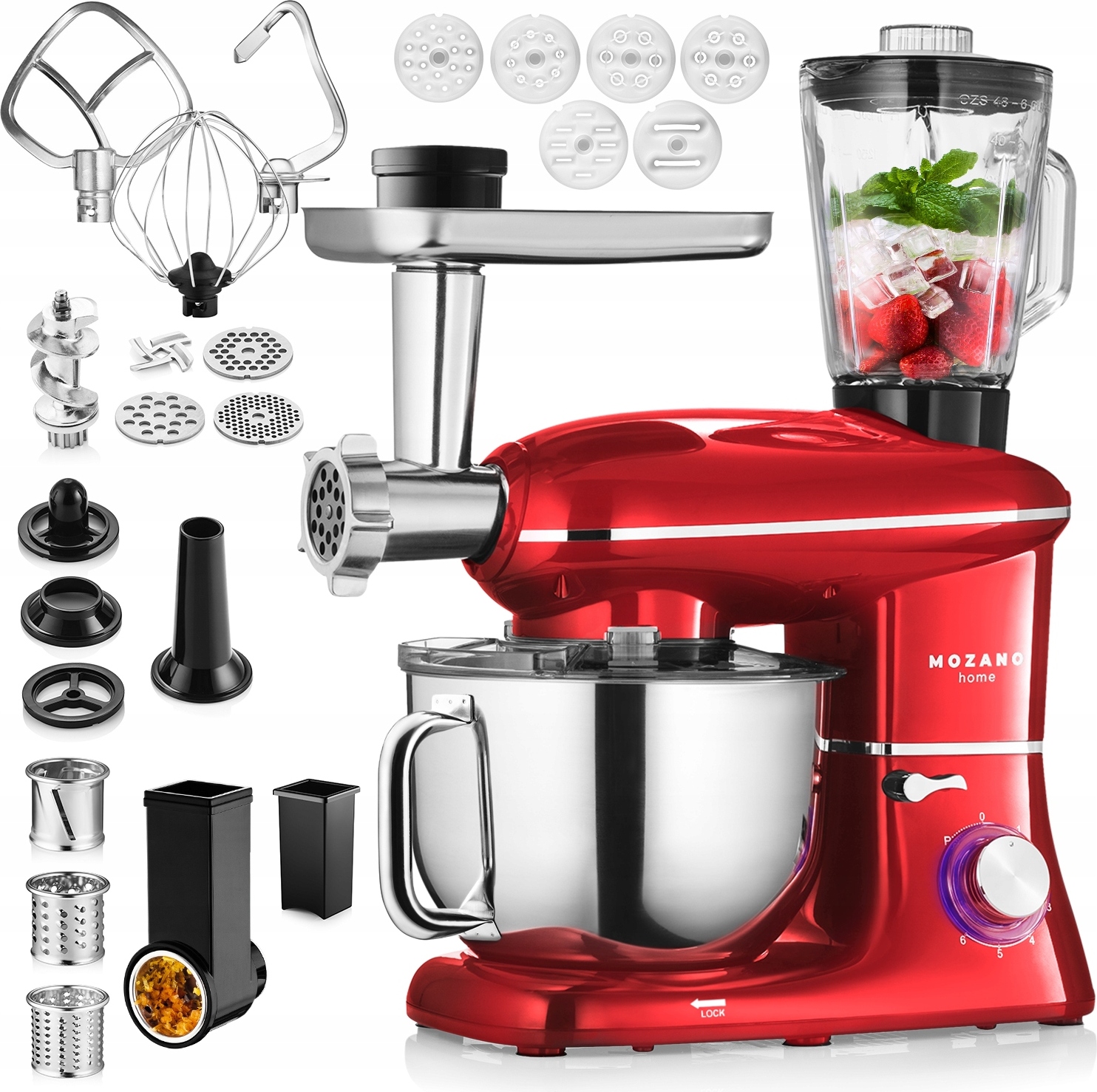 Kuchynský robot Planetengemüse Mixer 6in1 – misa s objemom 6,2 litra – výkonná sada
